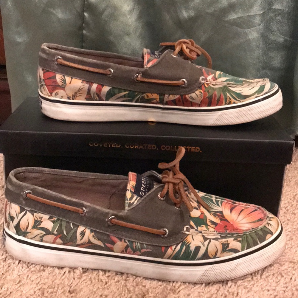 Tropical print Sperry Top Sider